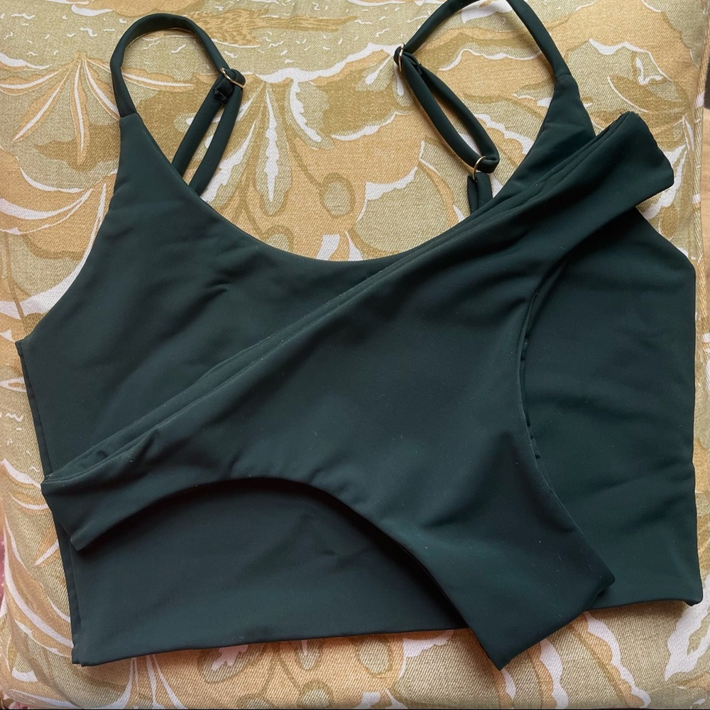 Gemini Mountain Swimwear Aurora top (S/M) and Gia bottom (S) in “Lake Water” NEW